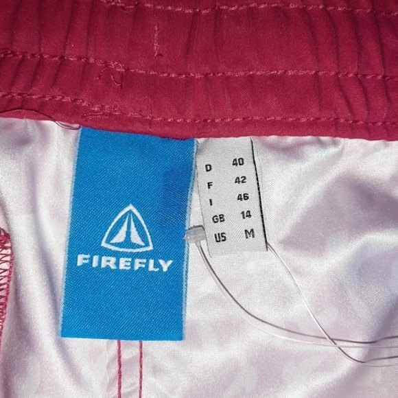 Firefly Swim Shorts Pockets Drawstring Fuchsia & White Seagulls Print Size M - Picture 2 of 13